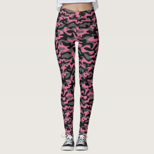Leggings Rosa/las polainas de las mujeres grises del