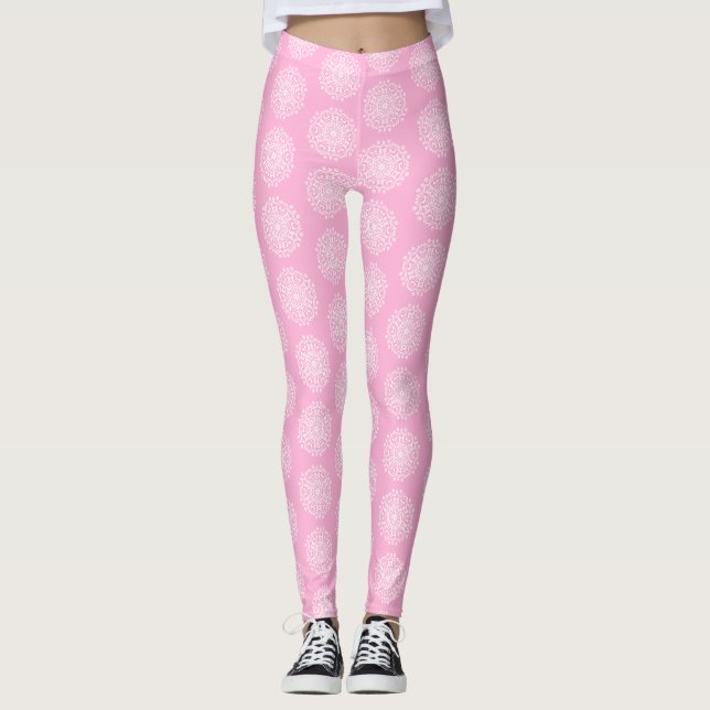 Leggings Rosa Mandala (Anverso)