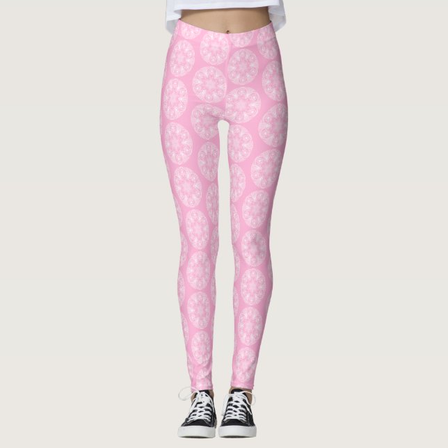Leggings Rosa Mandala (Anverso)