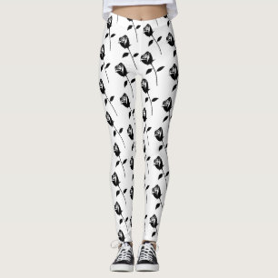 Leggings Rosa negro Valentine Flor Thunder_Cove