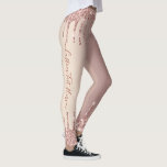 Leggings Rosa Oro Purpurina Rubor Perforaciones de espuma P<br><div class="desc">Rosa Dorado Purpurina Rubor Desglose Desglose por Personalizado Texto Giro rosa Moderno - Añadir su texto único / Nombre o Eliminar texto - Hacer su regalo especial - Redimensionar y mover o eliminar y agregar texto / elementos con la herramienta de personalización. Diseño de MIGNED. Por favor, vea mis otros...</div>