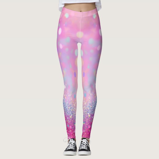 Leggings Rosa pálido con efecto de brillo (Anverso)