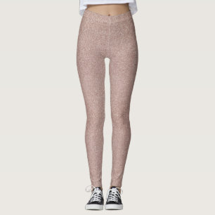 Leggings Rosa Purpurina de oro Bonito metálico Girly Sparkl