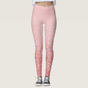 Leggings Rosa Purpurina de oro Rubor Ombre