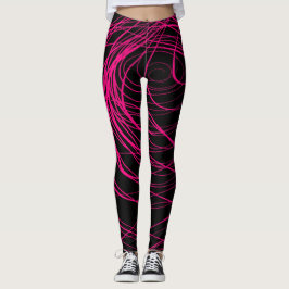 Leggings Rosa que remolina del complejo - polainas