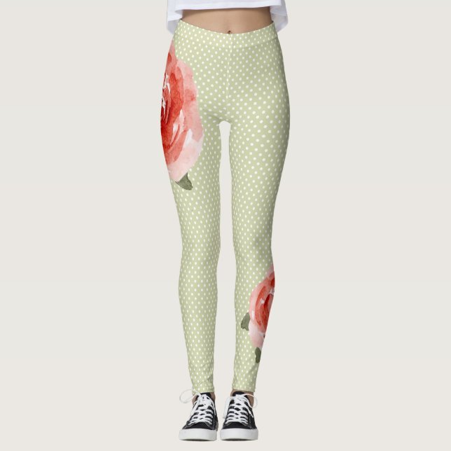Leggings Rosa roja sobre las piernas blancas y puntiagudas (Anverso)