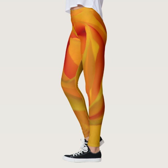 Leggings Rosa romántico rosa naranja de rosa amarillo (Izquierda)