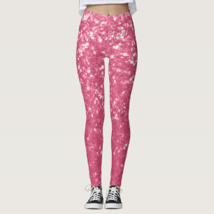 Leggings Rosa rosa claro purpurina de chispas