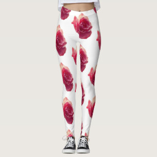 Leggings Rosa rosa, piernas de fotos de flores