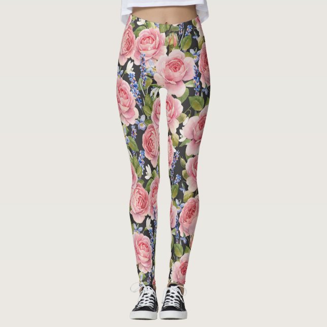 Leggings Rosa rosado inglés: color de agua oscuro (Anverso)