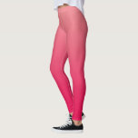 Leggings Rosa salmón rojo ombre<br><div class="desc">Gradiente rosa bonito para tus ejercicios de yoga. 
Fondo ombre de coral claro o rosa salmón a rojo rosado.
Agrega texto personalizado si lo deseas.</div>