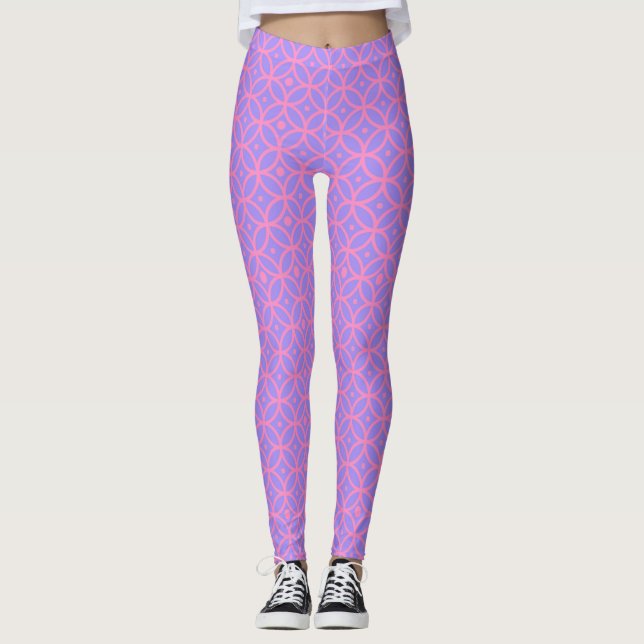 Leggings Rosa y lavanda elegante (Anverso)