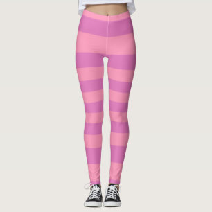 Leggings Rosa y rayas púrpuras rosadas oscuras
