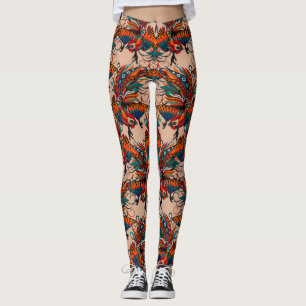 Leggings rosado beige de gallo
