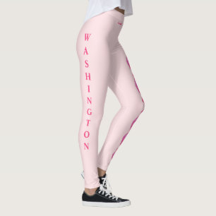 Leggings Rosado Estado de Washington Rhododendron Flores Le
