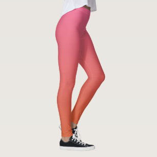 Leggings Rosado - Naranja de las leyendas de gradiente