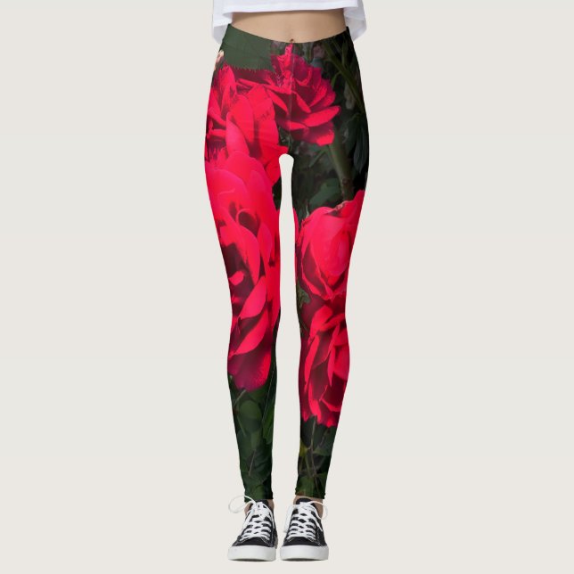 Leggings Rosario Roses Rojos (Anverso)