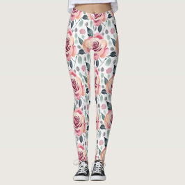Leggings Rosas abstractas en colores pastel