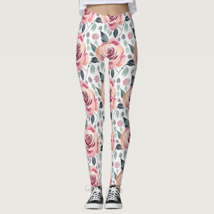 Leggings Rosas abstractas en colores pastel