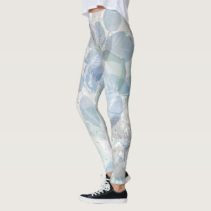 Leggings Rosas azules grunge