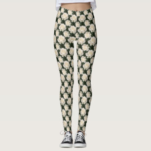 Leggings Rosas blancas