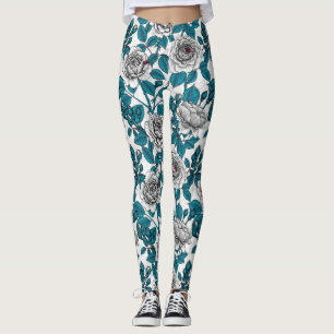 Leggings Rosas blancas y ladybugs