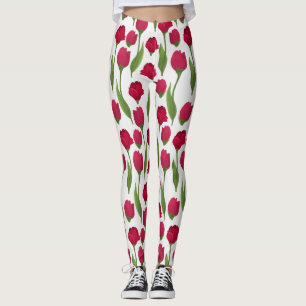 Leggings Rosas botánicos rosados bonitos