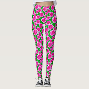 Leggings Rosas de acuarela rosa de Fuchsia