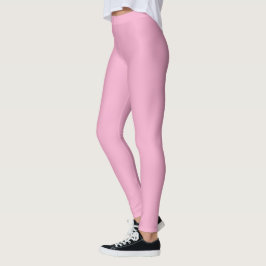 leggings rosas de cintura alta y ajustados