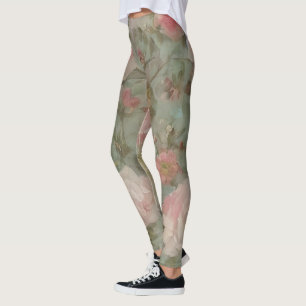 Leggings Rosas de verano rosados florecen coloración de flo