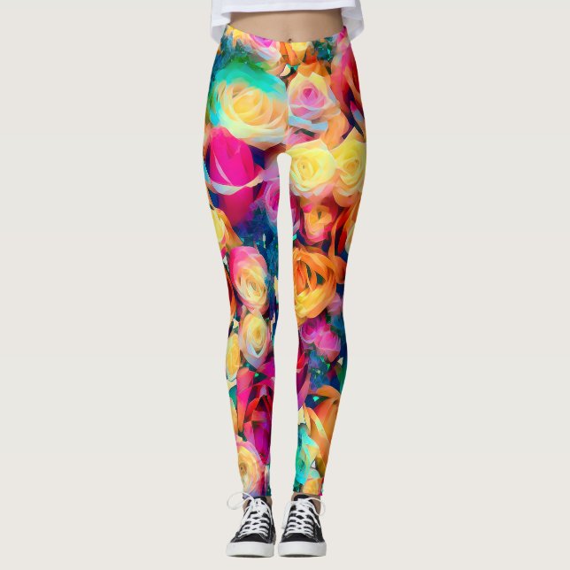 Leggings Rosas deslumbrantes (Anverso)