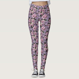 Leggings Rosas Lavanda Con Lilac Suave Y Rosa