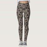 Leggings Rosas negros falsos encajan piernas pesadas<br><div class="desc">Leggings con Rosas negros falsos Lace Fishnet Romantic Fun Modern Flowers and Leaves Gift - Elija / agregue su color de fondo favorito. También puede agregar su texto / nombre. Redimensionar y mover o eliminar / añadir elemento - imagen / texto con herramienta de personalización. Diseño de MIGNED. Por favor...</div>