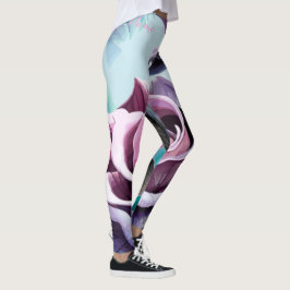 Leggings Rosas radiantes: Pétalos rosa y púrpura perfecto