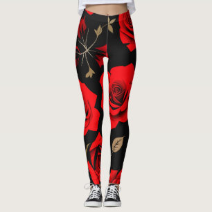 Leggings Rosas rojas