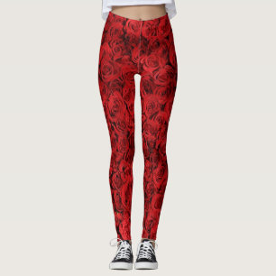 Leggings rosas rojas