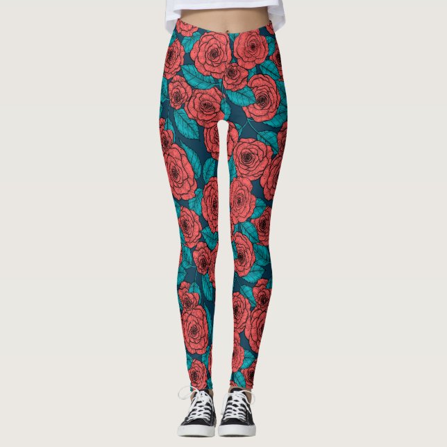 Leggings Rosas rojas (Anverso)