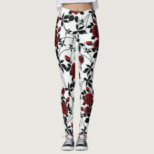 Leggings Rosas rojas.