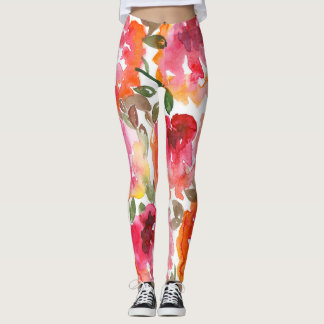 Leggings rosas rojas de Shabby, patrón sin costuras.