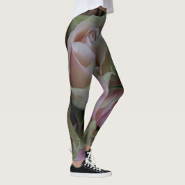Leggings Rosas románticos flores rosas leggantas florales