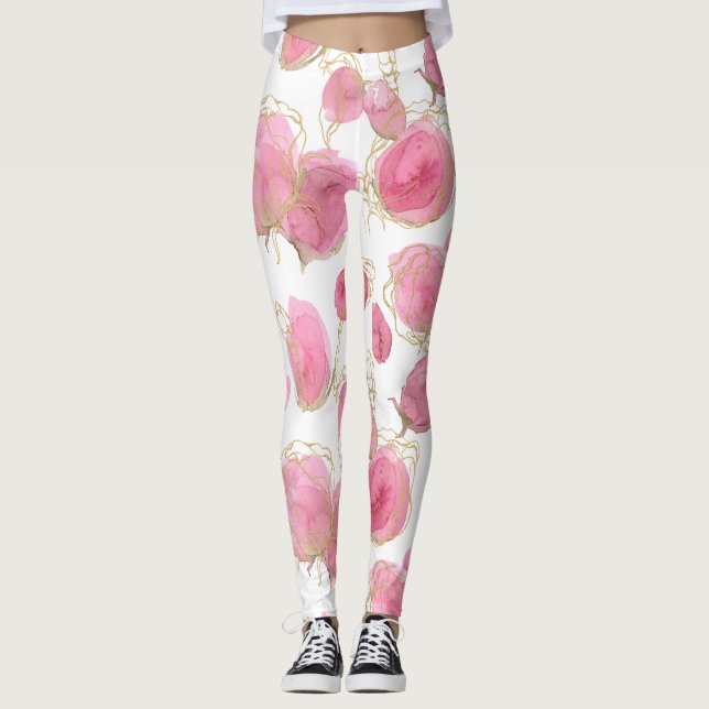 Leggings Rosas rosadas (Anverso)