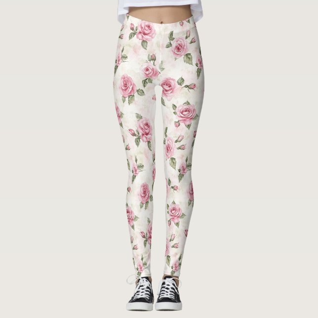 Leggings Rosas Rosadas Hermosas (Anverso)