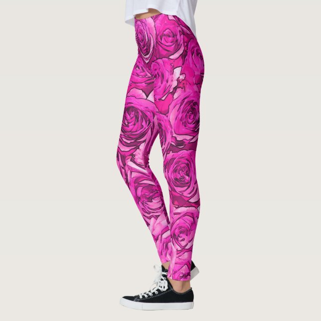 Leggings Rosas rosados calientes (Izquierda)