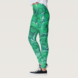 Leggings Rosas verdes