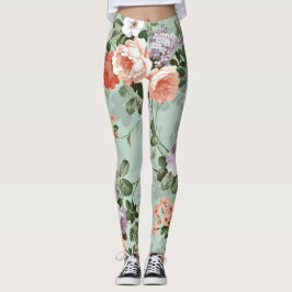 Leggings Rosas Vintage Peach