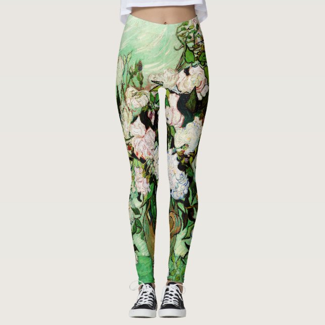 Leggings Rosas Vintage Vincent Van Gogh (1890) (Anverso)