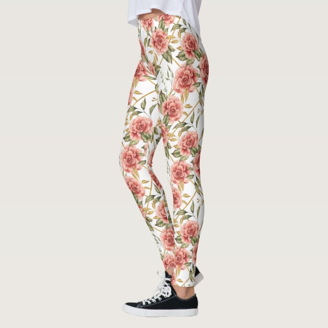 Leggings Rosas y hojas (Izquierda)