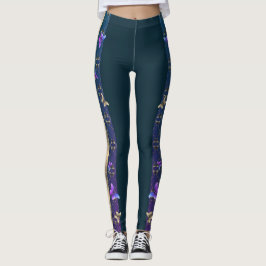 Leggings Rosas y mariposas Piernas azules