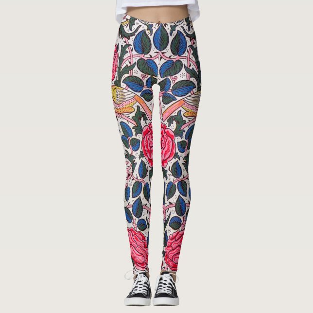 Leggings Rose and Bird, William Morris (Anverso)