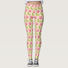 Leggings Rosen Muster rosa pink